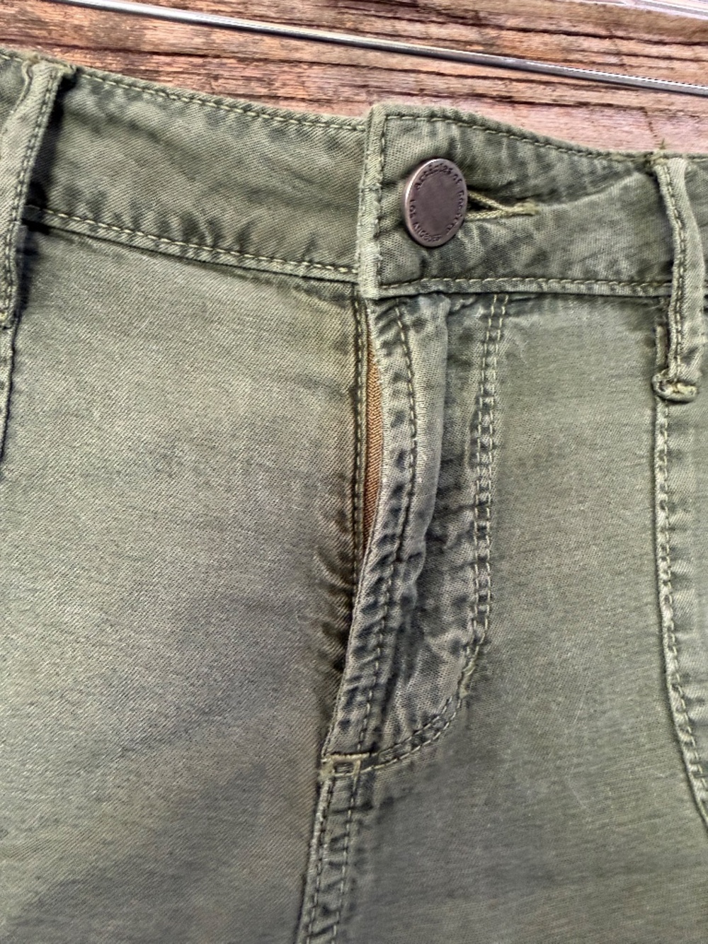 Articles of Society Belle shorts, army green, 26 - Picture 3 of 10